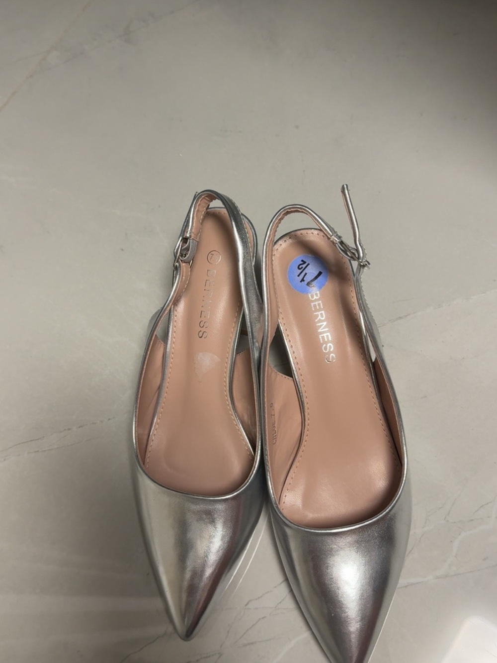 Barness Women’s Sliver Shiny heels